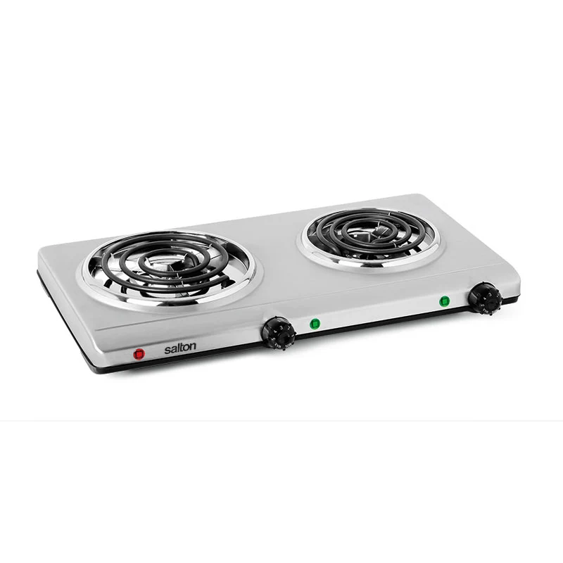 Salton Portable Cooktop Double - Stainless Steel