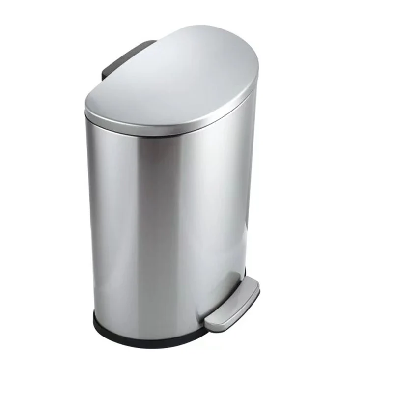 Chefco, STC-284SR,Stainless Steel Semi-Round Soft-Close Lid Pedal Trash Can, 11L