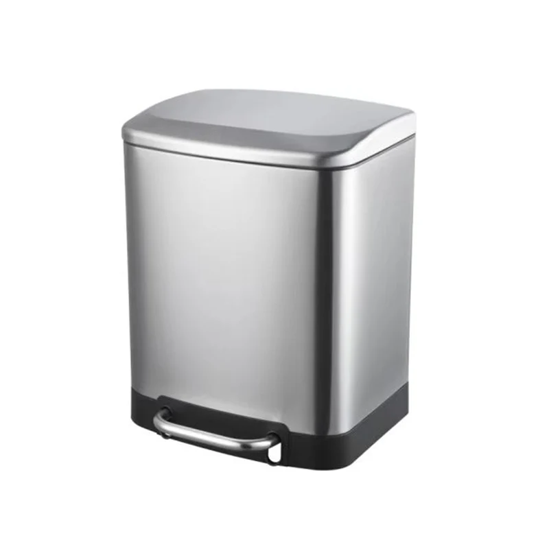 Chefco, STC-442R,Stainless Steel Square Soft-Close Lid Pedal Trash Can, 50L