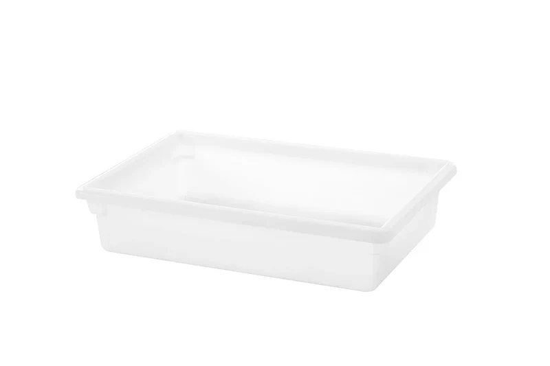 P-069P,White Polypropylene Food Storage Box, Full Size,9 Gallon/33L, 18"x26"x6"