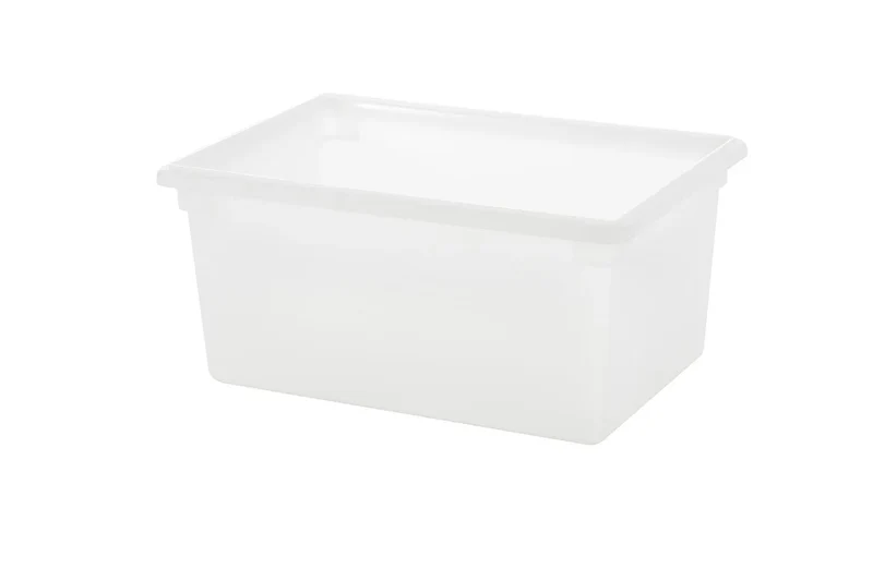 P-068P,White Polypropylene Food Storage Box,Half Size,5Gal/18L,18"x12"x9"
