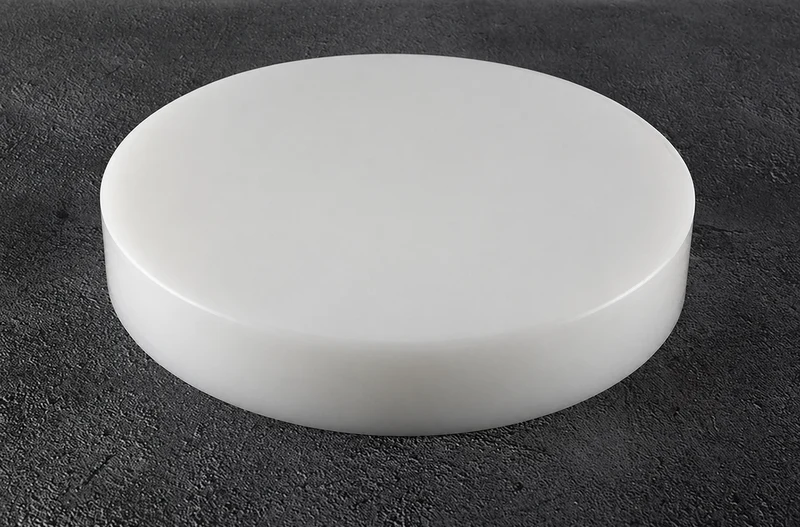 Sub-equip,CBWT-455,Round Plastic Cutting Board, 17.75"x2"H, White