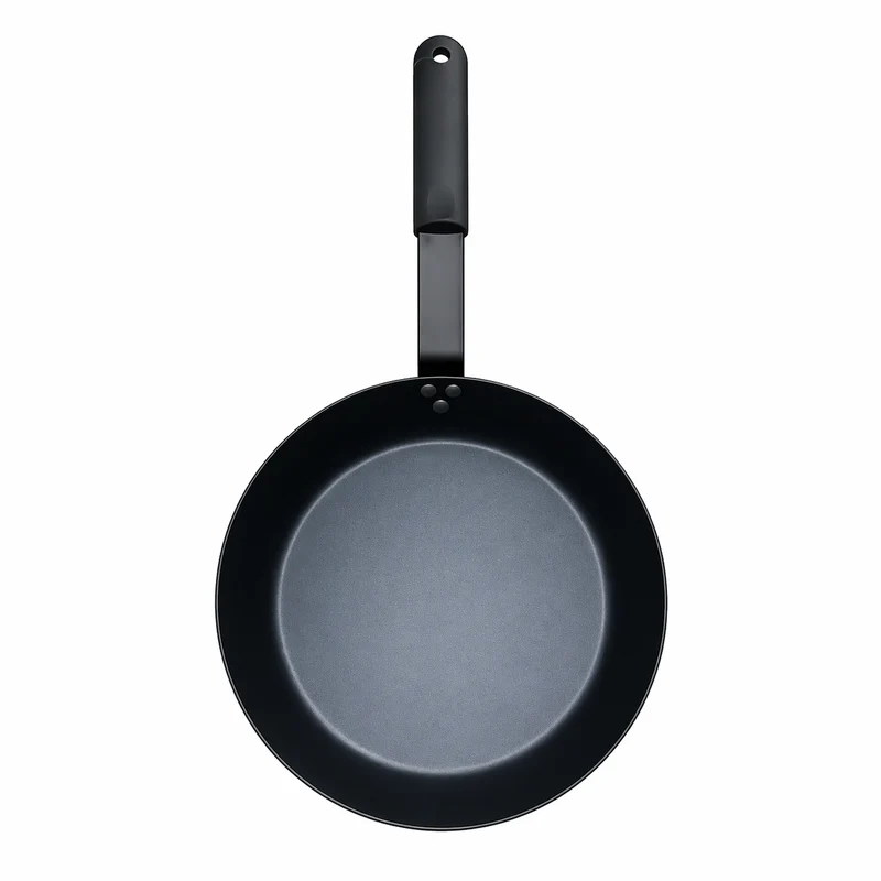 Sub-equip,BSFP-8,8"/20cm Dia Blue Carbon Steel Fry Pan with Silicone Grip Handle
