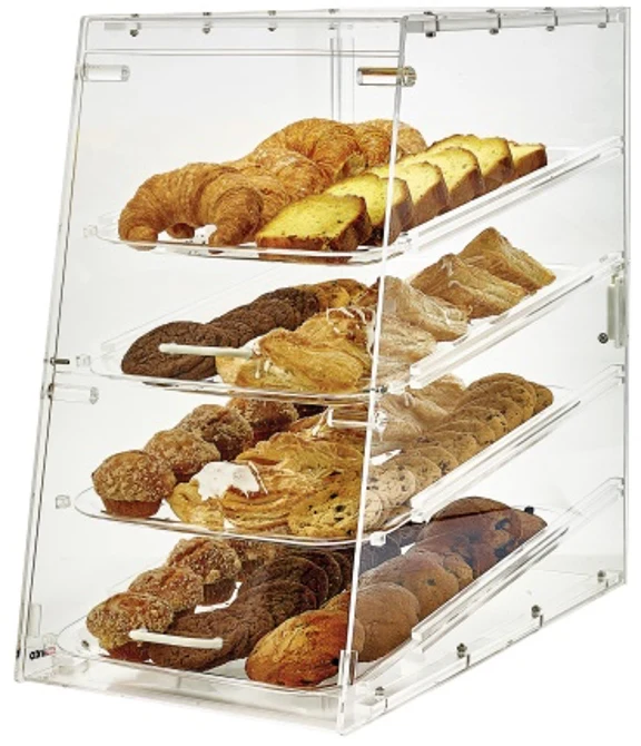 ADC-4-Winco Acrylic Tiered Display Case - 4-Tray