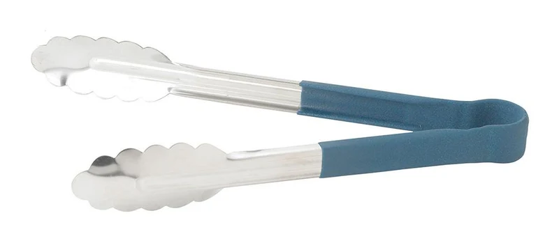UTPH-9B - Heat Resistant Heavy-Duty Utility Tongs with Polypropylene Handle - 9", Blue