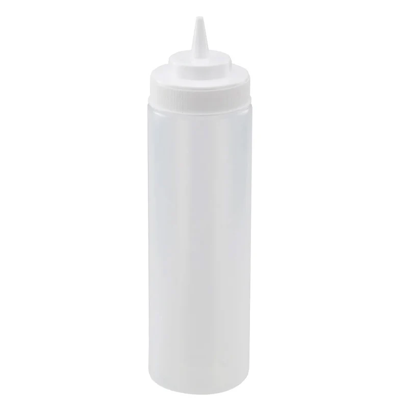 PSW-32 - 32oz Squeeze Bottles, Wide Mouth, Clear, 6pcs/pk