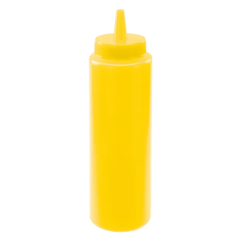 PSB-08Y - Regular Squeeze Bottles - 8 oz, Yellow,6pcs/pack