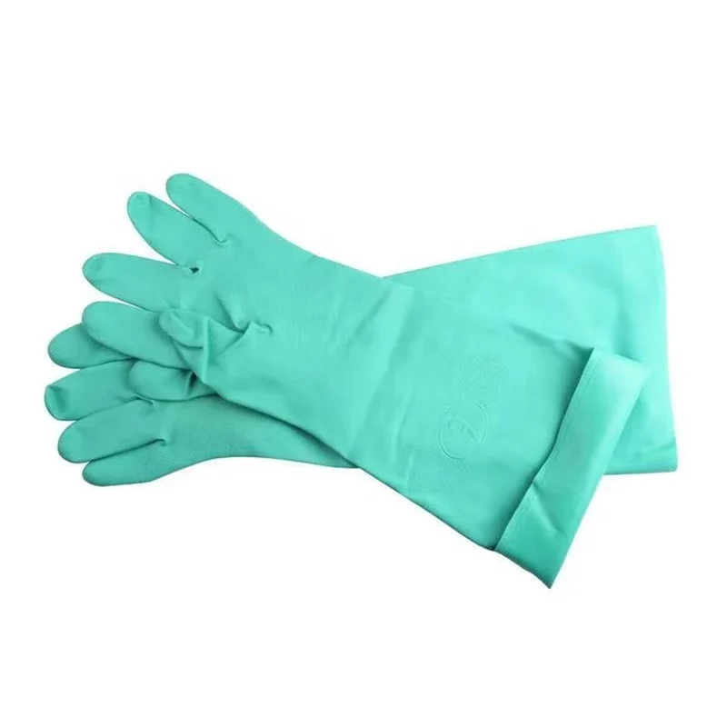 CHEFCO,37-185-9, Ansell Long Sleeves Gloves, Green ,(Size:9,1Pair)