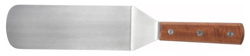 TN249 - Flexible Turner with Offset, Wooden Handle, 8-1/4" x 2-7/8" Blade