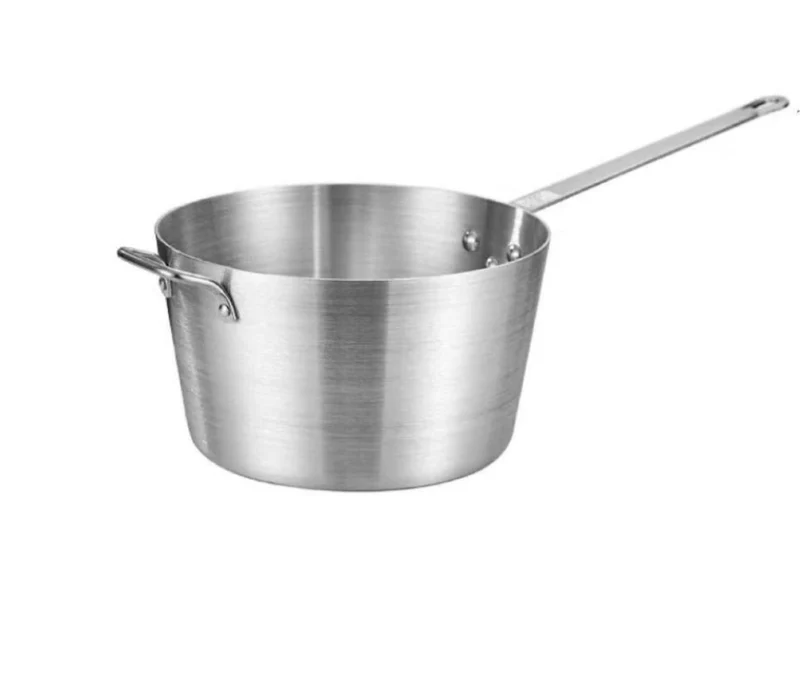 Sub-equip,ASP-7QT, Heavy-Weight Tapered Aluminium Natural Finish Sauce Pan(27cm/10.6" Dia ,3mm Thickness)