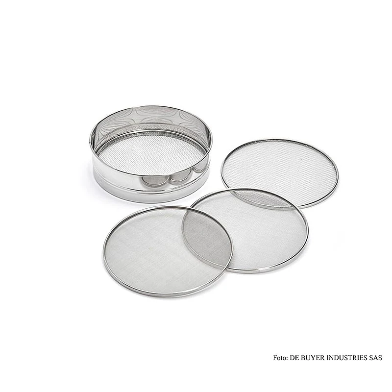 Küchen- / Mehlsieb Edelstahl (ø20, Maschen 3, 2, 1 & 0,5 mm) de Buyer (4605.21),
