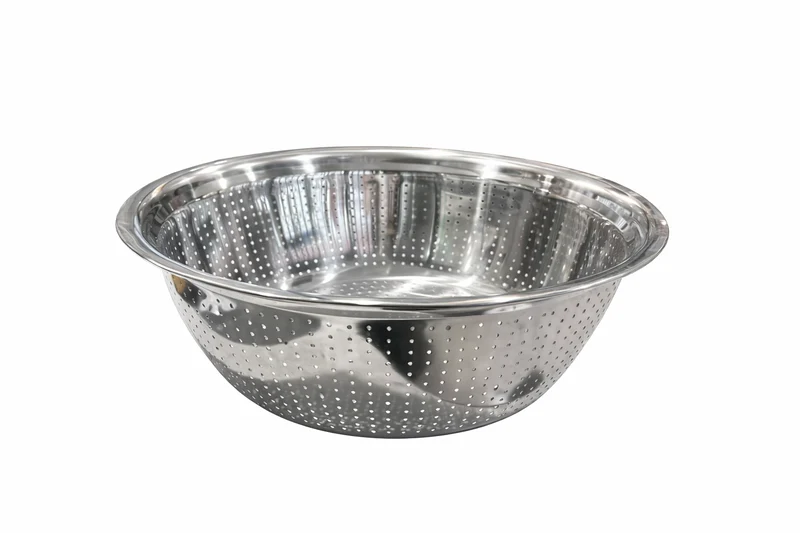 CHEFCO,DYP-X40, 16" Diameter Stainless Steel Chinese-Style Colander with 2.5 mm Drain Holes