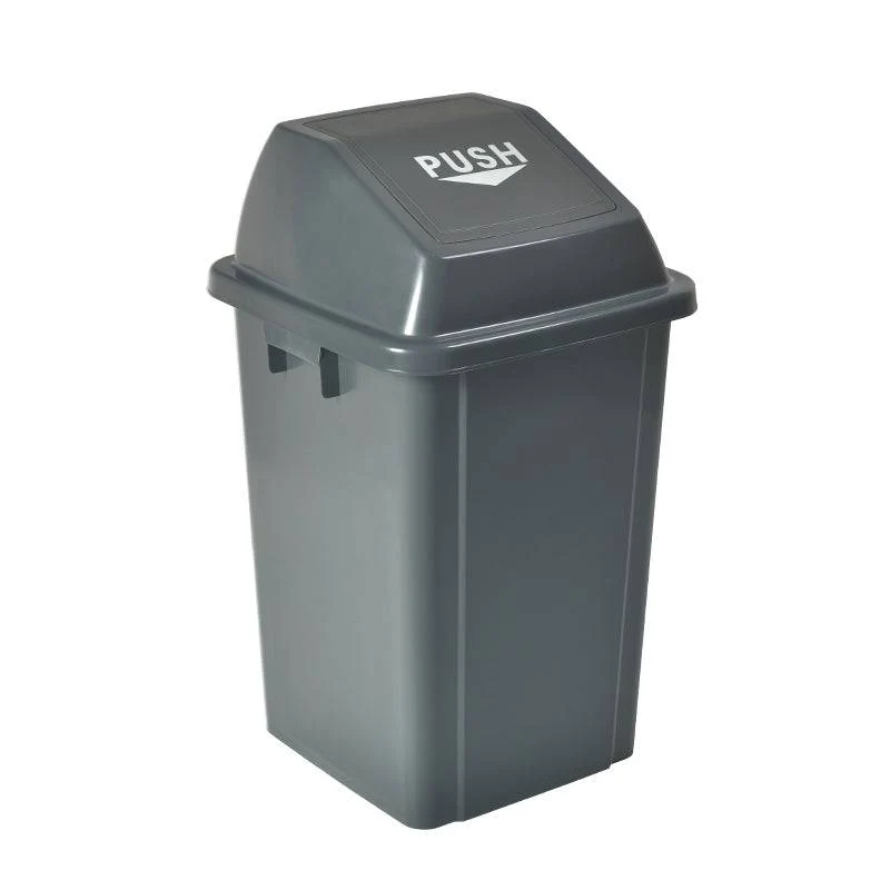 CHEFCO,TCWL-100,Grey Trash Garbage Can Bin with Push Down Lid 100L