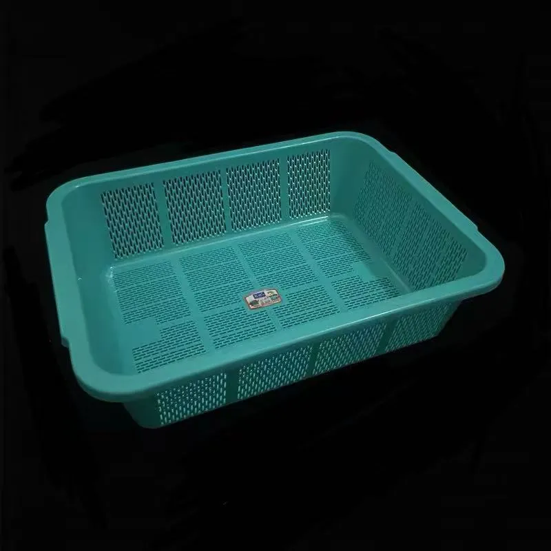 CHEFCO,FC067, Green Rectangular Vegetable Wash Basket (Fine Grid)-22"Lx16.7"Wx6.4"H