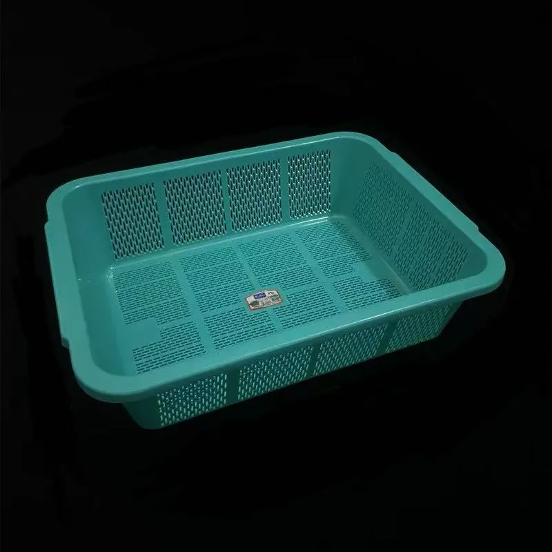 CHEFCO,FC065, Green Rectangular Vegetable Wash Basket (Fine Grid)-18.7"Lx14.3"Wx4.7"H