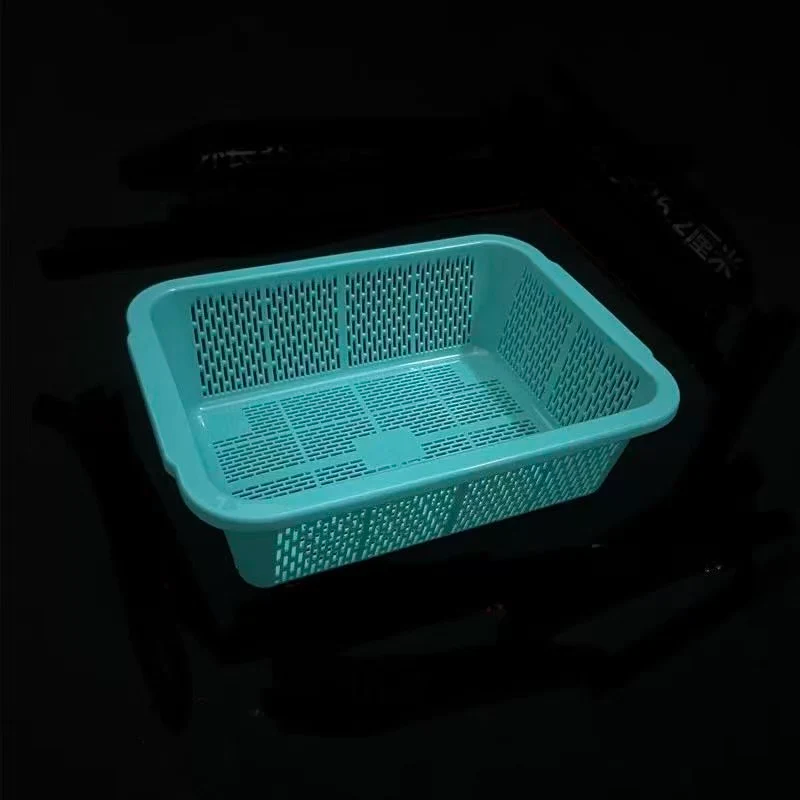 CHEFCO,FC063, Green Rectangular Vegetable Wash Basket (Fine Grid)-13.8"Lx10.2"Wx4"H