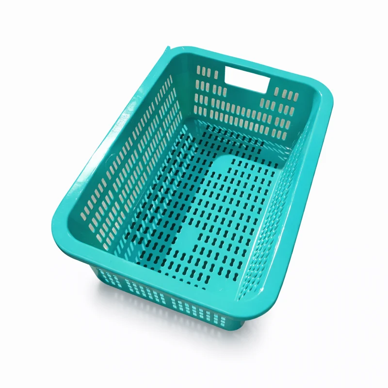 CHEFCO,FC028, Green Rectangular Vegetable Wash Basket with Cut-out Handle-20.5"Lx14.6"Wx7"H