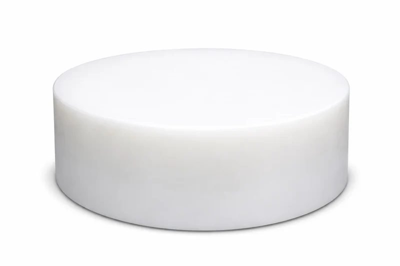 Sub-equip,CBWT-4520,Round Plastic Cutting Board, 17.5"x7.5"H, White