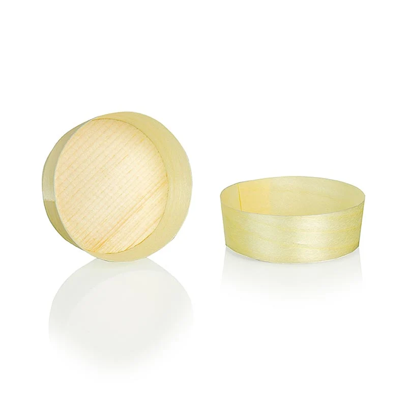Einweg Holz-Timbale (Becher), Ø5cm, 2cm hoch (halten keine Flüssigkeit), 50 St