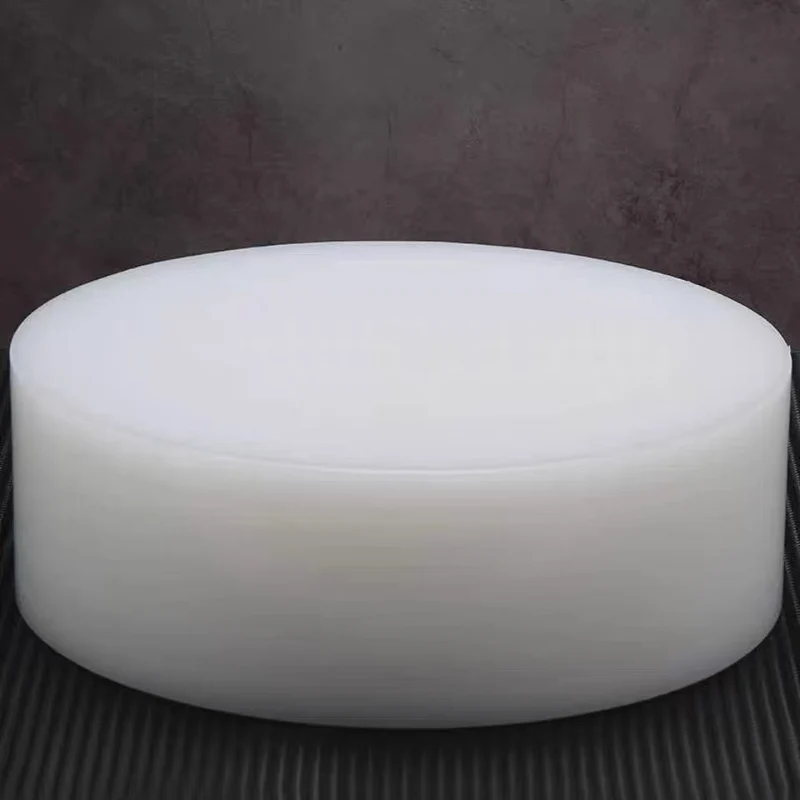 Sub-equip,CBWT-4510,Round Plastic Cutting Board, 17.3"Dx3.6"H, White