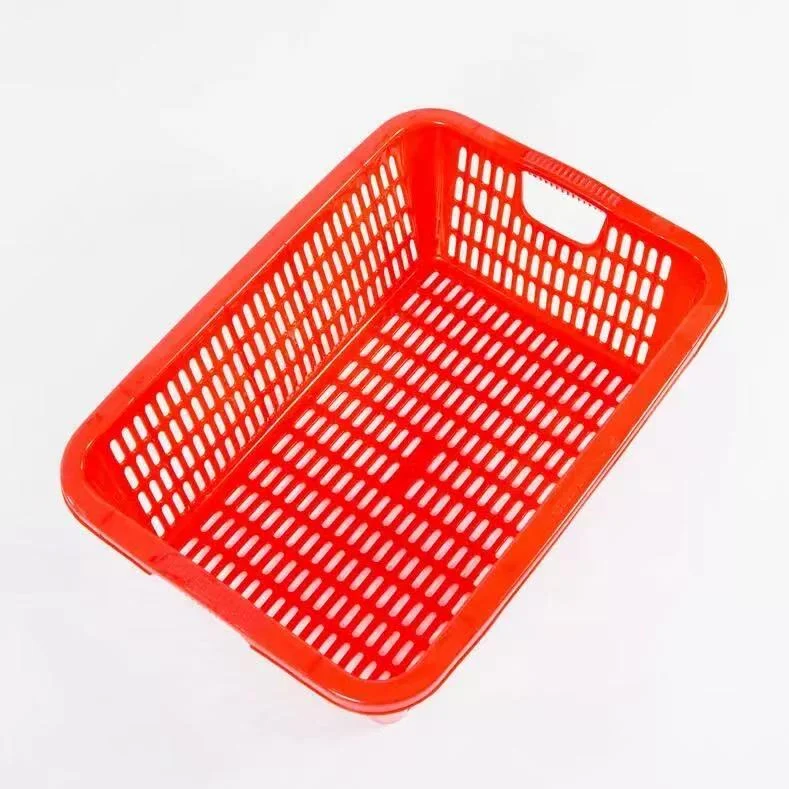 CHEFCO,RD30,20.5" Plastic Rectangular Vegetable Wash Baskets with Cut-out Handle-Red