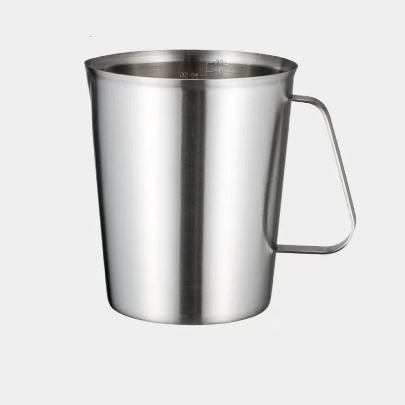 CHEFCO,SMC-2000, Stainless Steel Measuring Cup with Clear Scale, Metal Liquid Measuring Cup, Reusable Measuring Jug with Handle(2000ML)