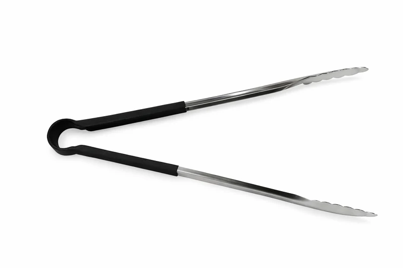 Sub-Equip,UTOH-16K, 16" Stainless Steel Utility Tongs with Frosted Non-Slip Grip Handle ,Black