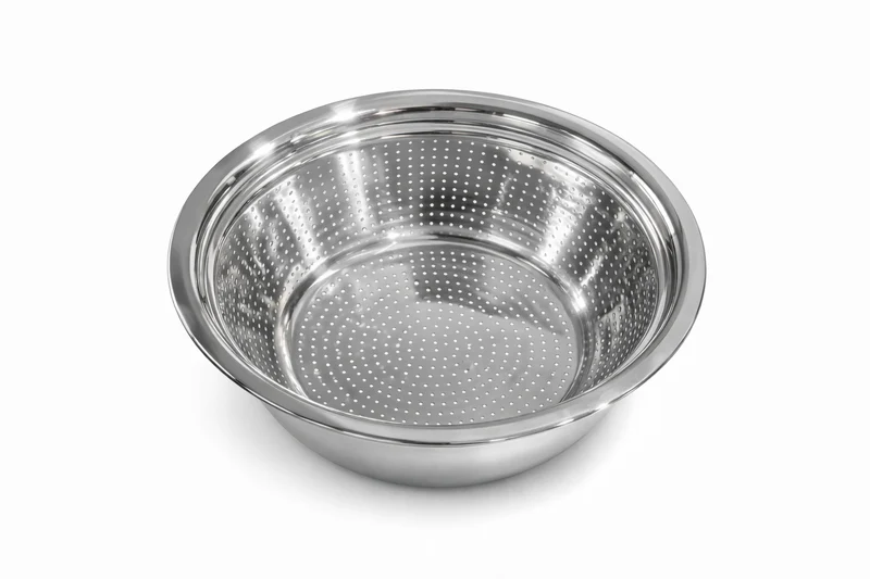 CHEFCO,DYP-X38, 15" Diameter Stainless Steel Chinese-Style Colander with 2 mm Drain Holes