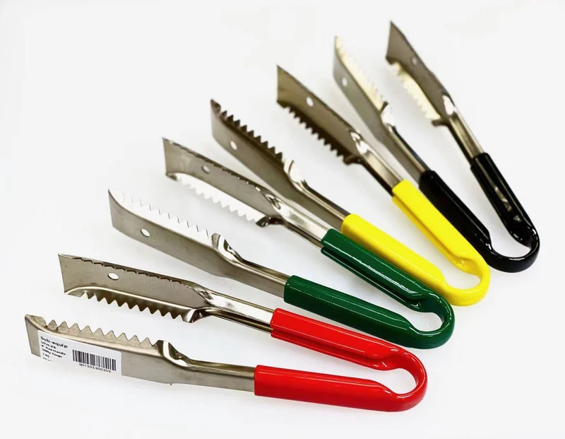 Sub-Equip,UTH-9Y, 9"Stainless Steel Utility Tongs with Polypropylene Handle,Yellow