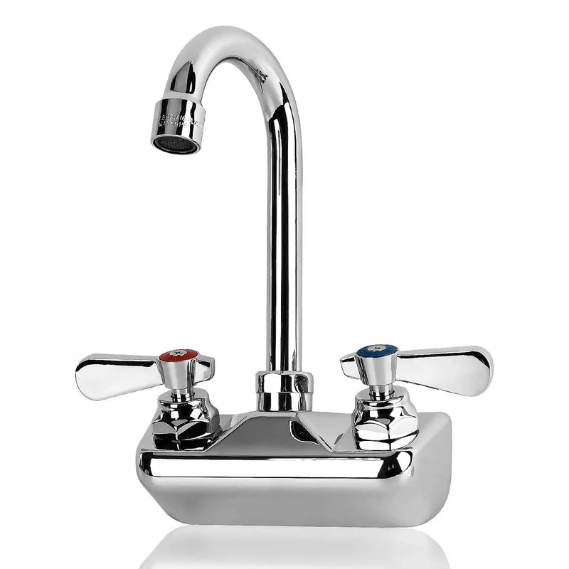 Wall-Mounted Faucet,4" pantry faucet with ceramic cartridge with NO.3 lever with 92mm center gooseneck (M99E-SG02)