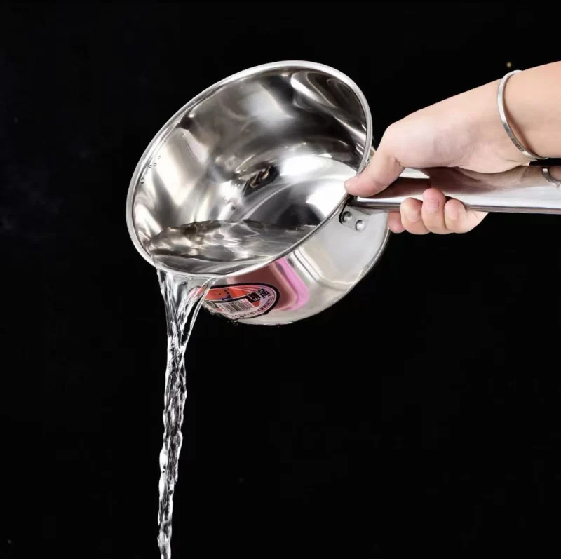 CHEFCO SAP-14, 14cm Stainless Steel Water Sauce Pan with Long Handle