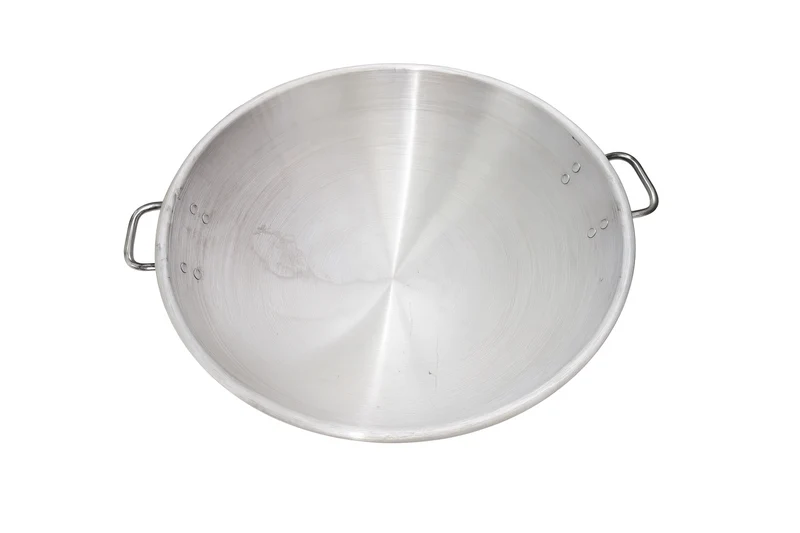 CHEFCO,SPA-20, 20" Aluminum Soup Wokwith Dual Handles, Round Bottom
