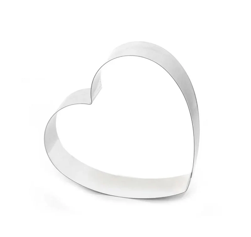 CHEFCO,9852, 6" Stainless Steel Heart shape Mousse Cake Ring (5cm/2" H)