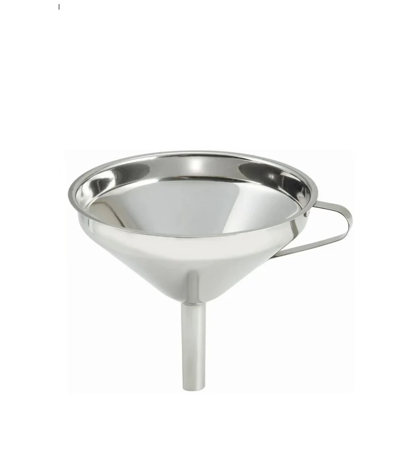 Chefco, SF-11, 4.25"/11cm Dia, Stainless Steel Wide Mouth Mirror Finish Funnel