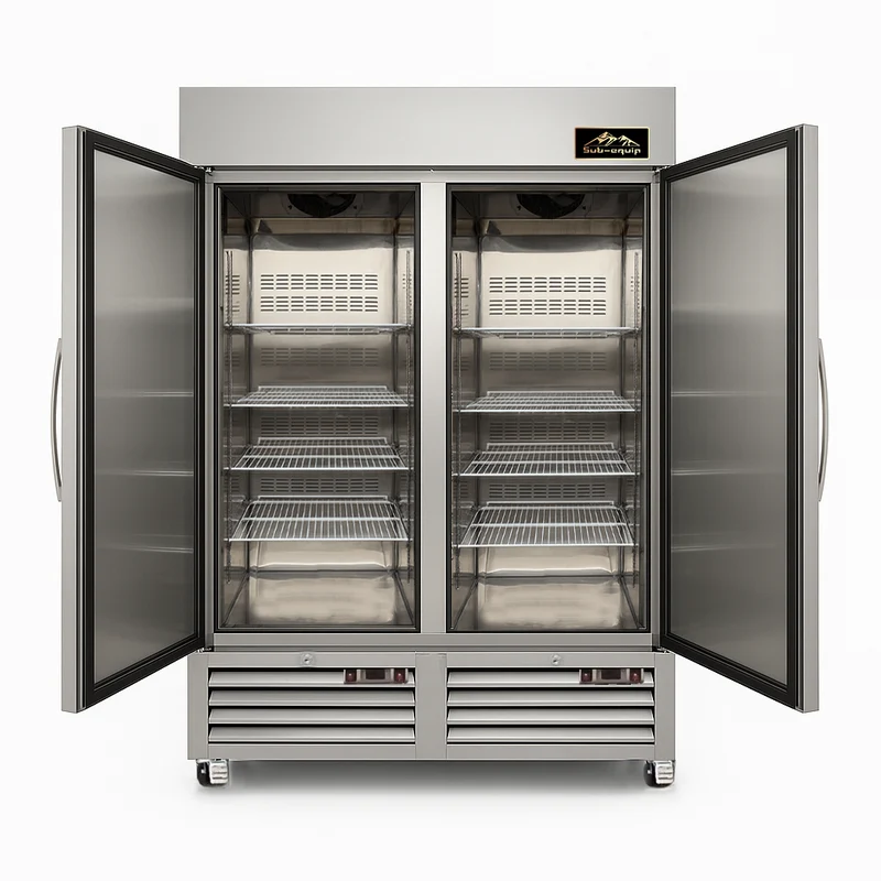 Sub-Equip, C-48BR/BF 48"Solid Double Door Reach-in Refrigerator and Freezer