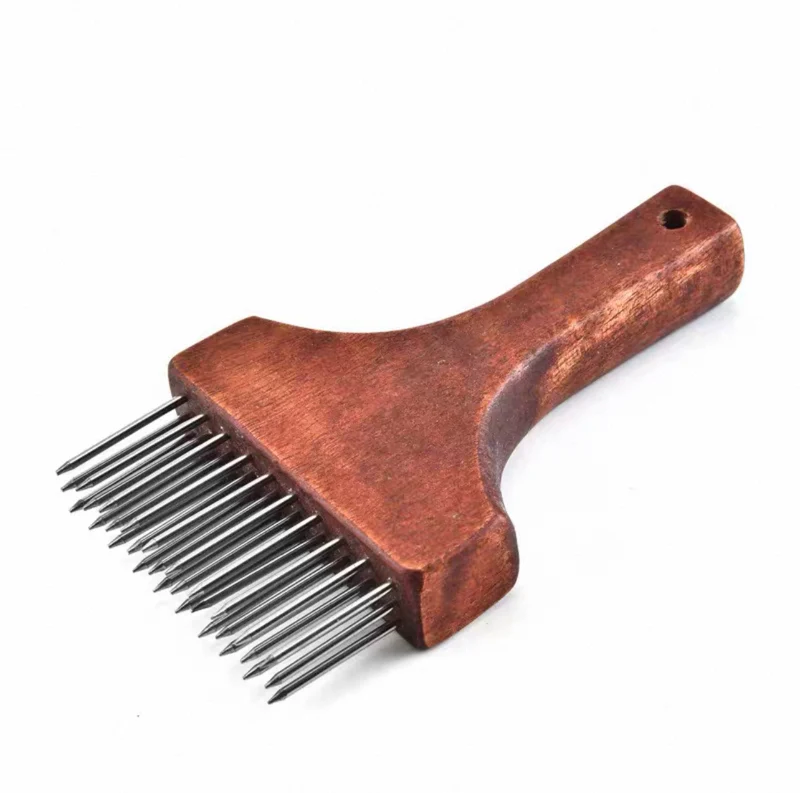 CHEFCO,MET-30,Red Wooden Handle Meat Tenderizer