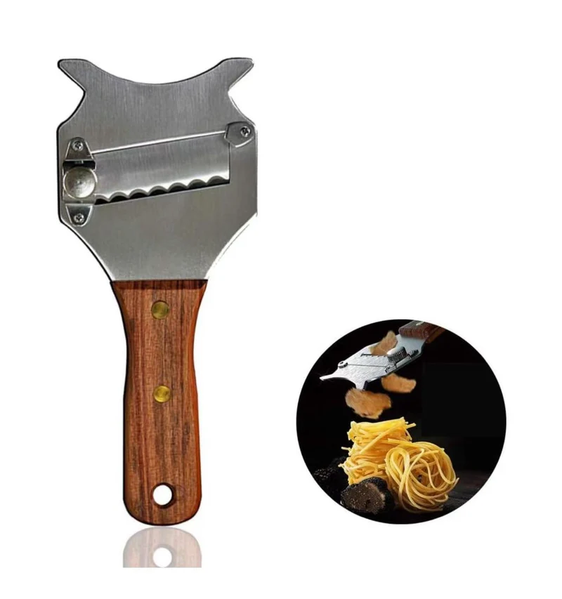 Chefco, TS-3,Professional Stainless Steel Truffle Cheese Slicer with Adjustable Blade & Rosewood Handle