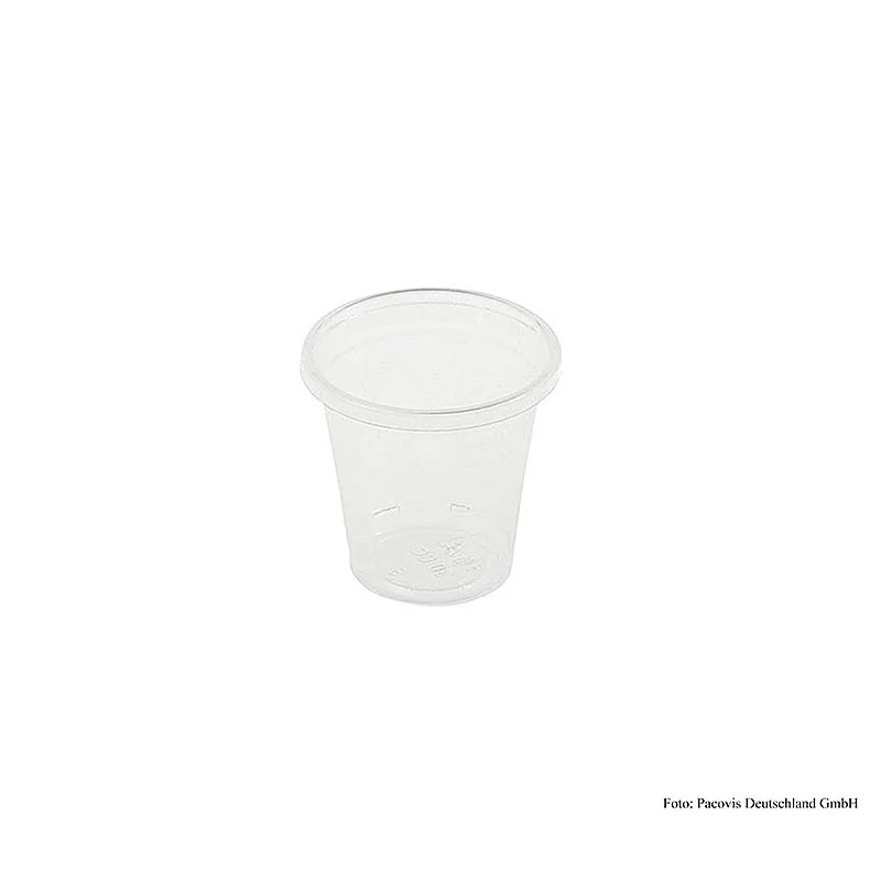 Einweg Naturesse Schnapsglas PLA, klar, 30ml, ø 4,6cm, 3.000 St