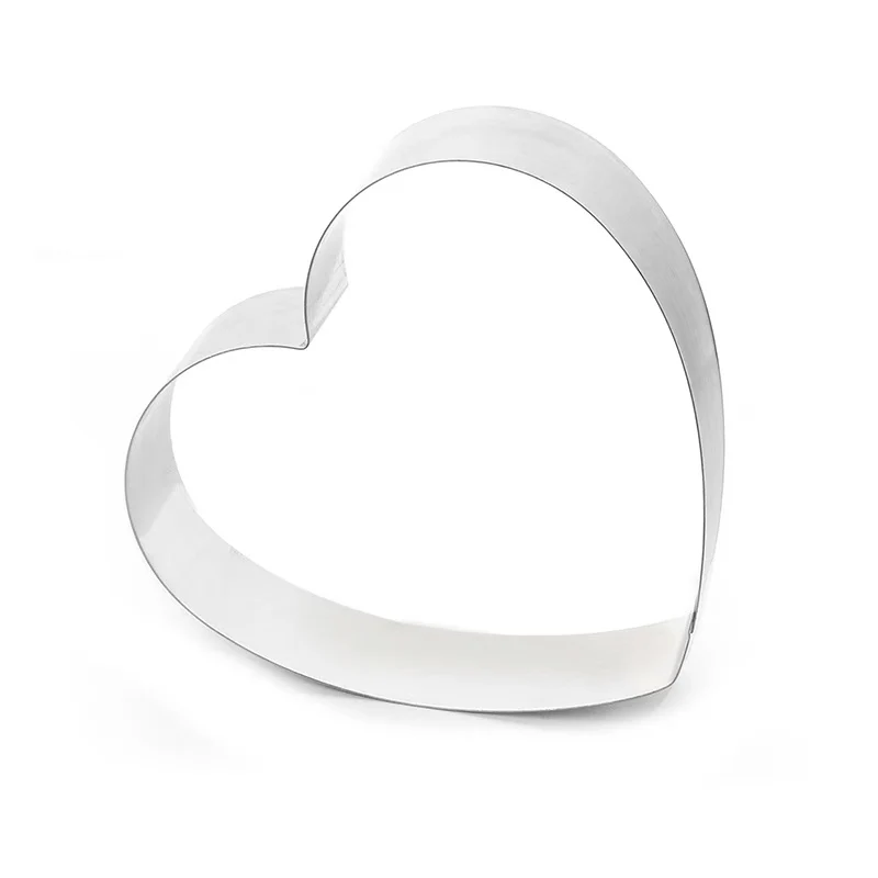 CHEFCO,9856, 10" Stainless Steel Heart shape Mousse Cake Ring (5cm/2" H)