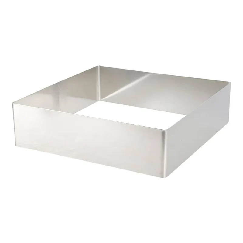 Chefco, 9868, 10" Stainless Steel Square Mousse Ring-(5cm/2"H)