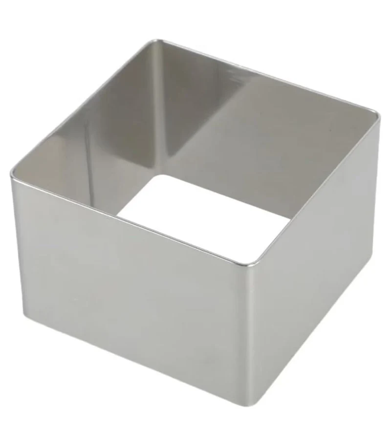 Chefco, 9864, 6" Stainless Steel Square Mousse Ring-(5cm/2"H)