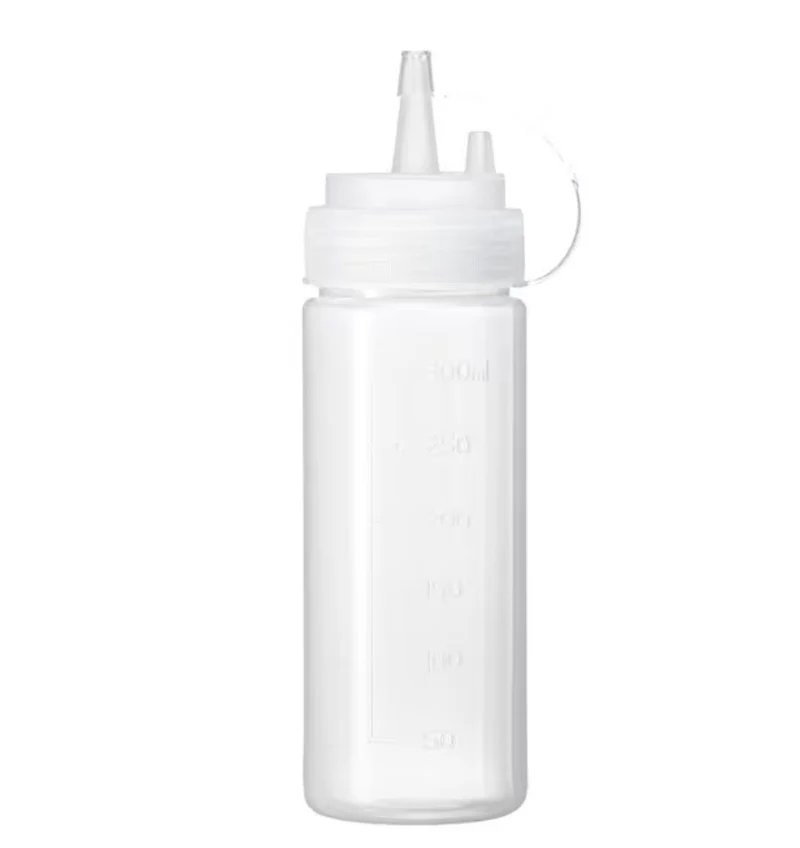 Chefco, 300 ml / 10 oz Squeeze Bottle with Lid-Clear White (JZP-001C)