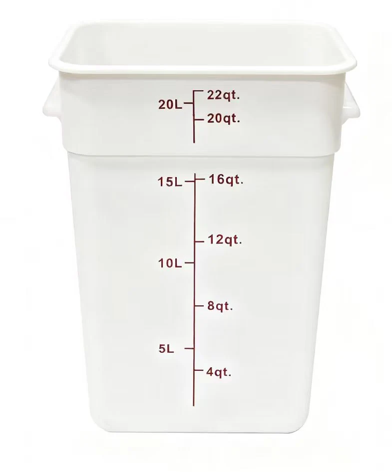 Sub-equip, PSC-22QT, 22 Quart Polycarbonate Square Food Storage Container, White