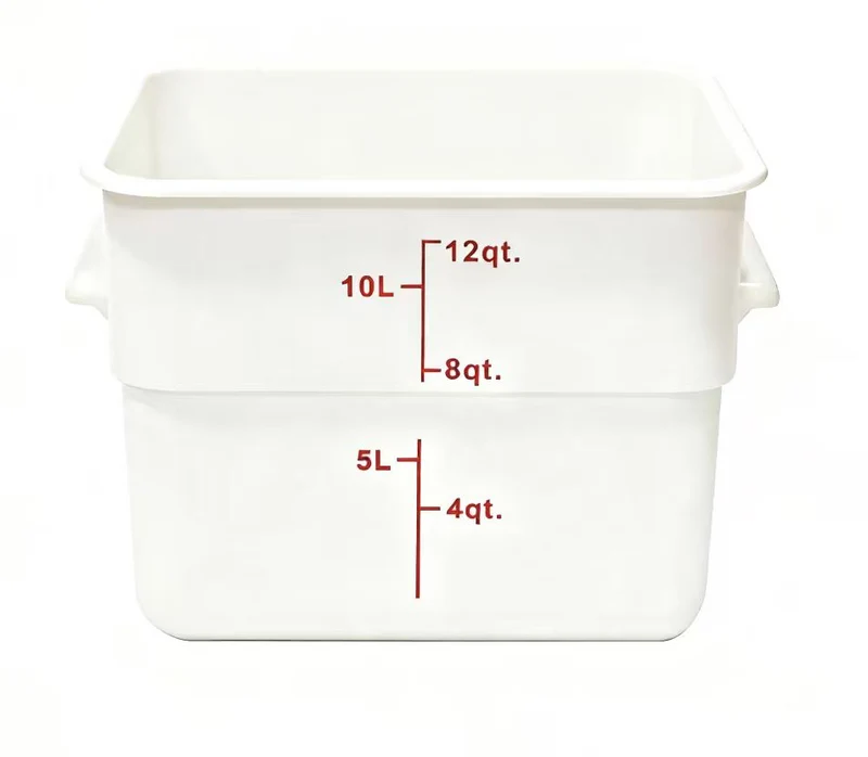 Sub-equp, PSC-12QT, 12 Quart Polycarbonate Square Food Storage Container, White