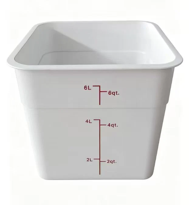 Sub-equip, PSC-6QT, 6 Quart Polycarbonate Square Food Storage Container, White