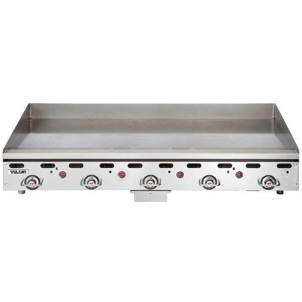 Vulcan MSA60-101, 60" Countertop Natural Gas Griddle with Snap-Action Thermostatic Controls - 135,000 BTU