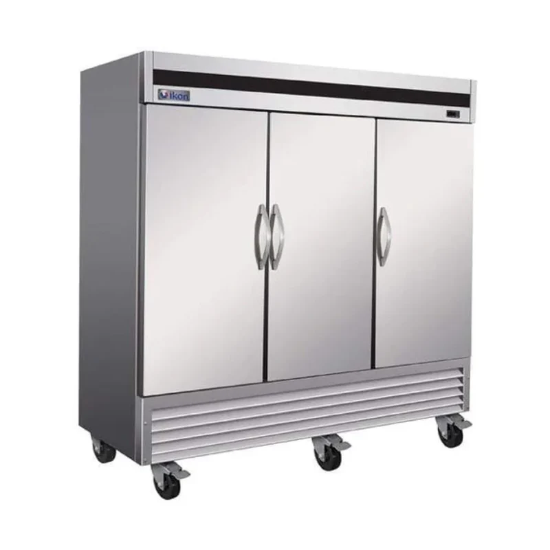 Ikon IB81R 81" Bottom Mount Solid Door Reach-In Refrigerator