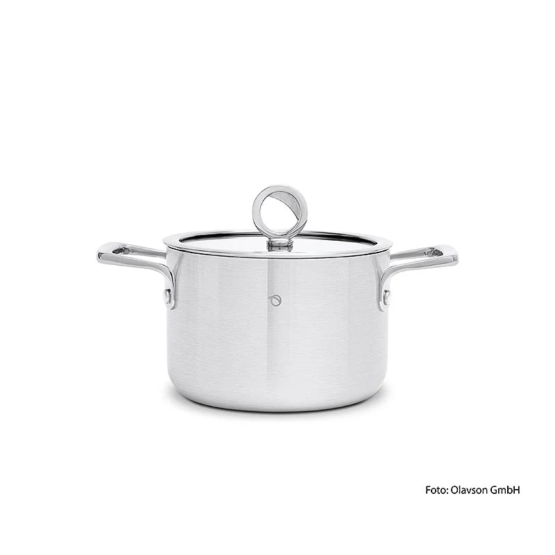 Olavson Kupferkern Kochtopf, mit Deckel, 16cm, 2l, für alle Herdarten, 1 St
