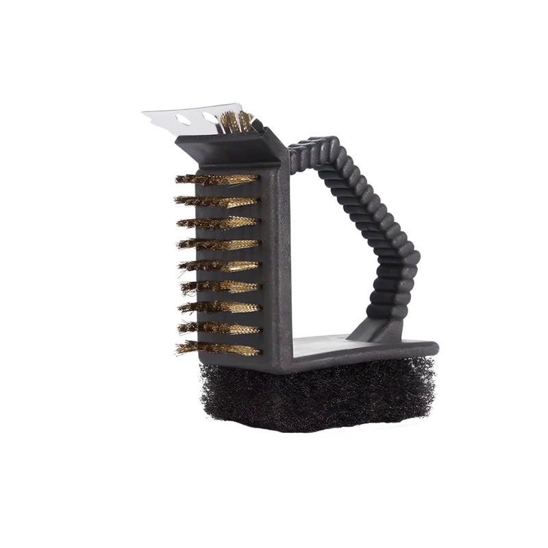 3 in 1 Oven & Grill / BBQ Brush, 6" Long, Steel Bristles (BRP-6S)