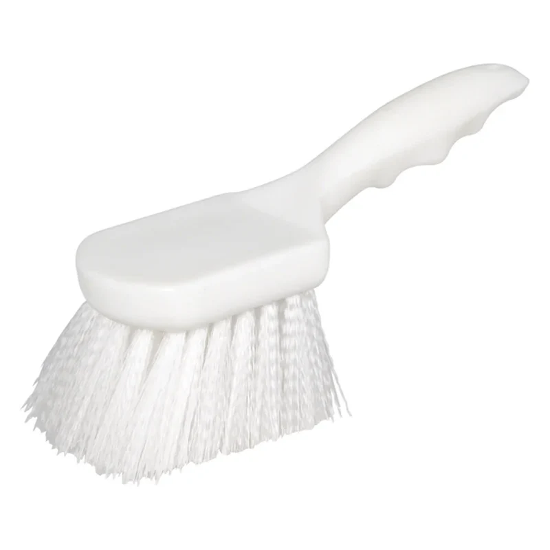 Pot Scrubbing Brush, Plastic Handle w/Nylon Bristles, 8" (BRN-8P)